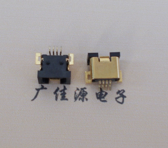 南京MINI USB贴片式 双防呆迷你 有柱4p母座外壳镀金