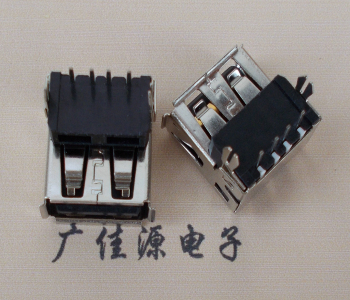 南京USB插座 90度AF单层正向垫高9.3 DIP鱼叉脚