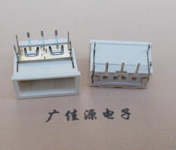南京USB接口2.0连接器.3p端子加护套防尘母座