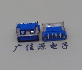南京AF短体10.0接口 蓝色胶芯 直边4pin端子SMT
