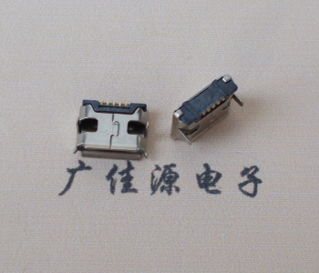 南京Micro usb 5pin接口 插板7.2mm脚距 无柱无焊盘镀镍