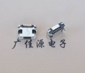 南京迈克小型 USB连接器 平口5p插座 有柱带焊盘