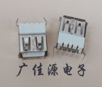 南京USB接口母座 半包一字胶芯 180度直插弯脚