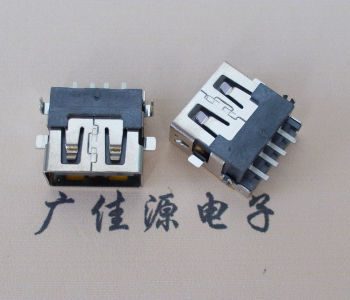 南京 USB母座 贴片沉板3.5/4.9 直口/卷口铜壳/铁壳