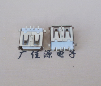 南京USB母座 AF沉板1.9引脚4P贴片白胶芯卷边