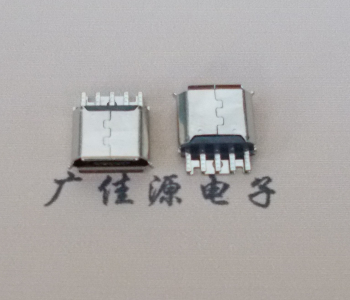 南京Micro USB母座 防水接口焊线夹板式悬空翻边