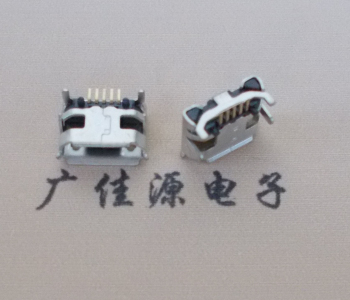 南京Micro USB母座牛角间距7.2x6.6mm加长端子定位柱
