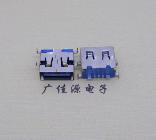 南京沉板USB AF 5P大电流母座,无翻边四脚沉插板焊接