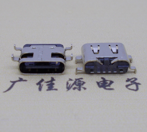 南京USBType-C6P母座卧式接口沉板0.8mm