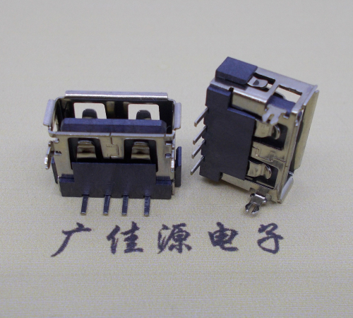 南京USB短体10.0母座 DIP前两脚反向胶芯6.8厚度卷边
