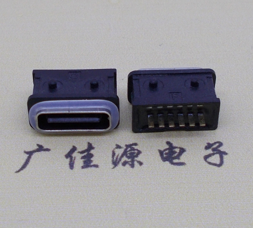 南京防水type-c6p母座立式直插带定位住连接器