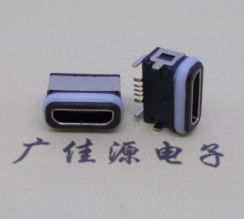 南京micro母座 5p防水 四脚插板usb防水连接器