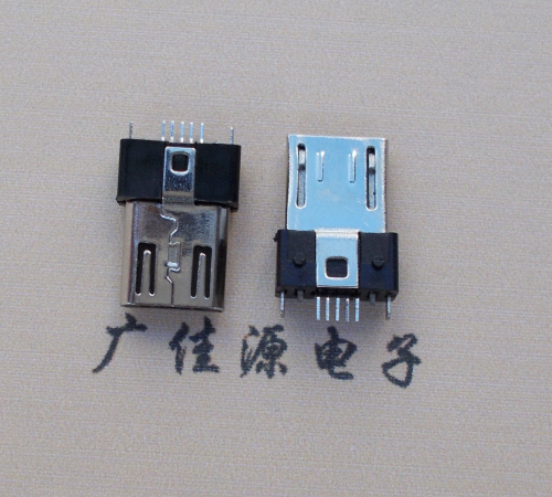 南京MICRO USB 5P公头B型SMT贴板带柱