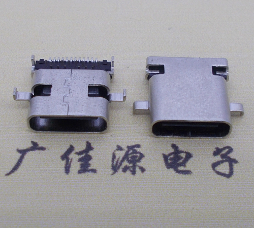 南京卧式type-c24p母座沉板1.1mm前插后贴连接器