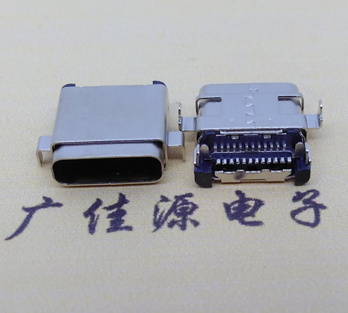 南京板上型type-c24p母座 卧式type-c母座连接器