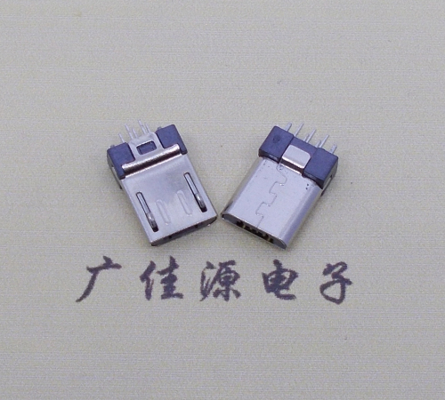 南京短体迈克micro公头连接器夹板0.8有卡勾带地脚