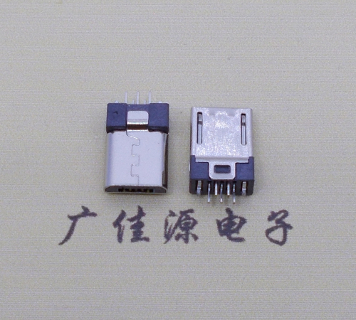 南京micro 5p短体公头夹板0.8无地脚